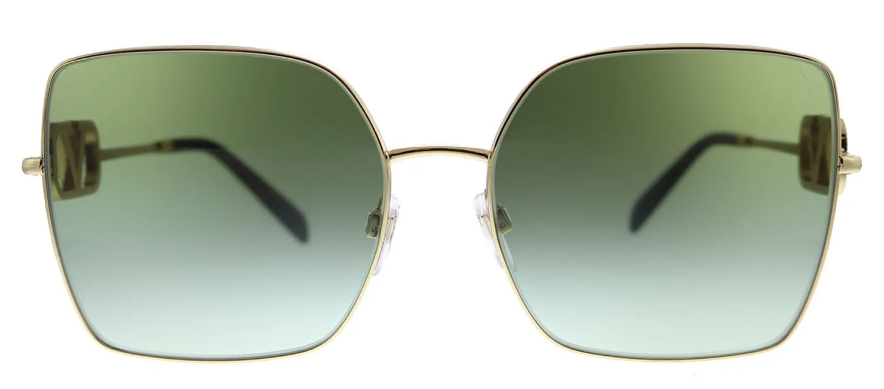 Valentino VA 2041 30028E Square Metal Gold Sunglasses with Green Gradient Lens sold by Gaffos
