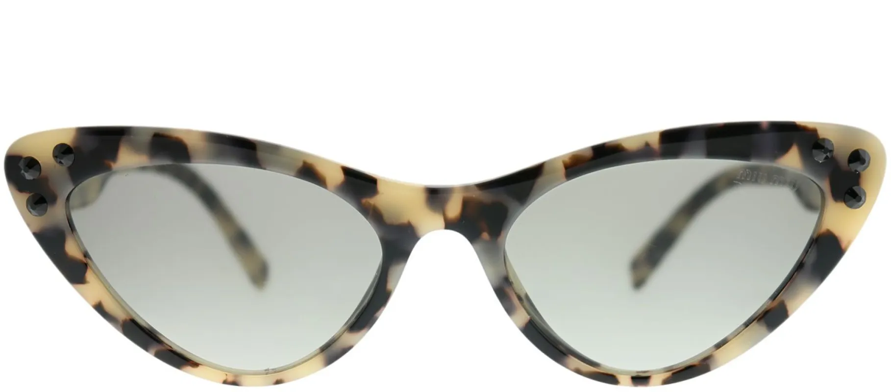 Miu Miu MU 05TS KAD3M1 Cat-Eye Plastic Tortoise/ Havana Sunglasses with Grey Gradient Lens sold by Gaffos