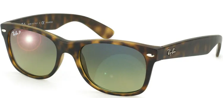 Ray-Ban New Wayfarer RB 2132 894/76 Wayfarer Plastic Tortoise/ Havana Sunglasses with Green Gradient Polarized Lens sold by Gaffos product image thumbnail 2