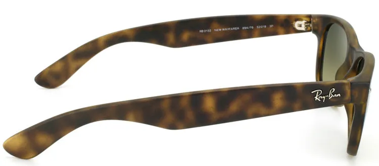Ray-Ban New Wayfarer RB 2132 894/76 Wayfarer Plastic Tortoise/ Havana Sunglasses with Green Gradient Polarized Lens sold by Gaffos product image thumbnail 3
