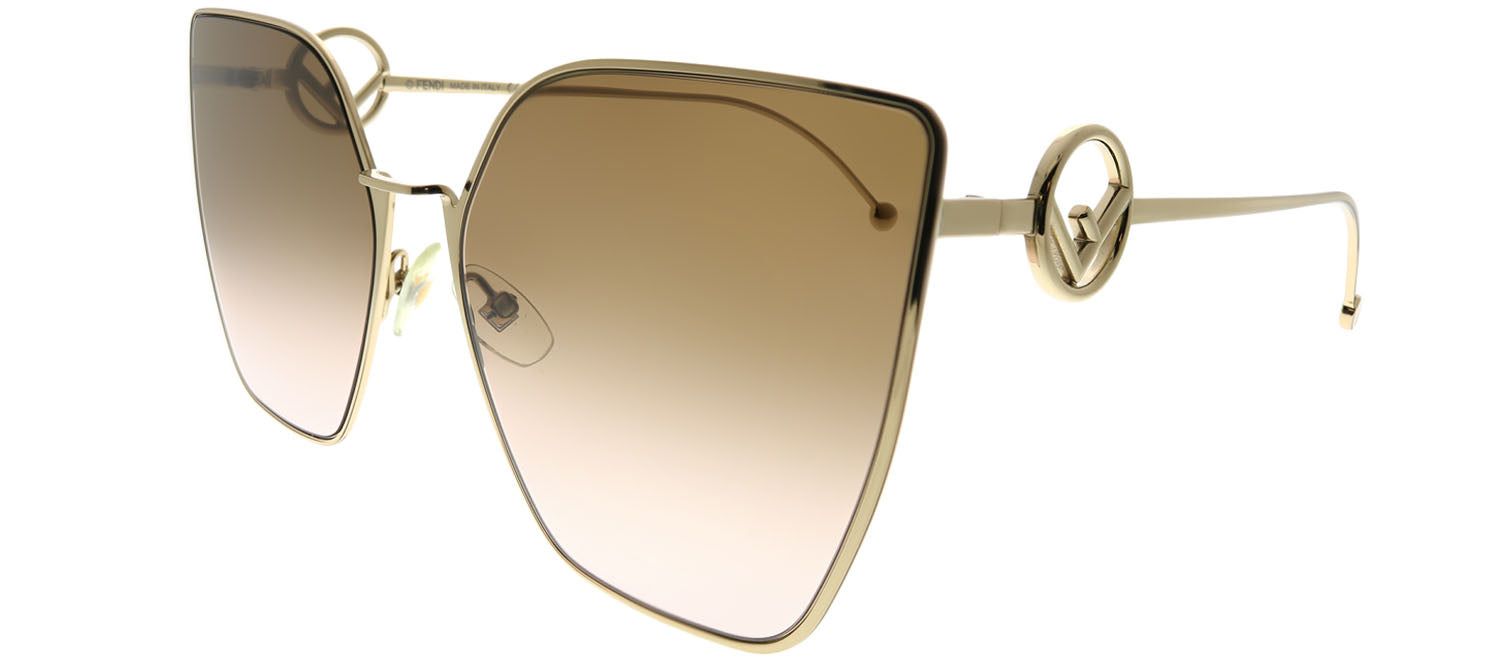 Fendi FF 0323 S45 M2 Cat-Eye Metal Gold Sunglasses with Brown Pink Gradient Lens sold by Gaffos product image thumbnail 2