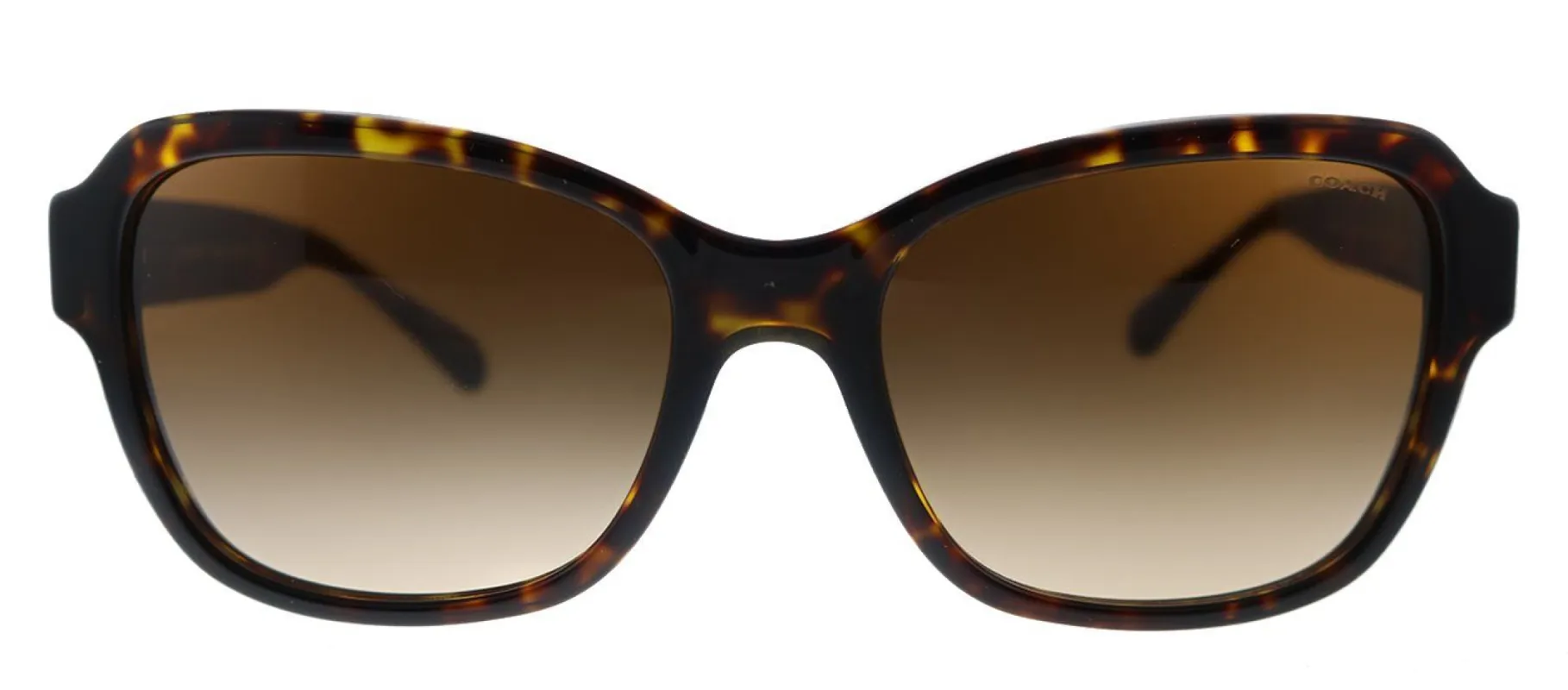 Coach L1010 HC 8232 512074 Rectangle Plastic Dark Tortoise Sunglasses with Brown Gradient Lens sold by Gaffos