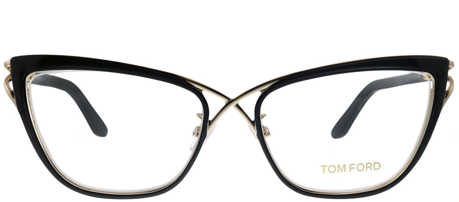 Tom Ford FT 5272 005 Cat-Eye Metal Black Eyeglasses with Demo Lens sold by Gaffos