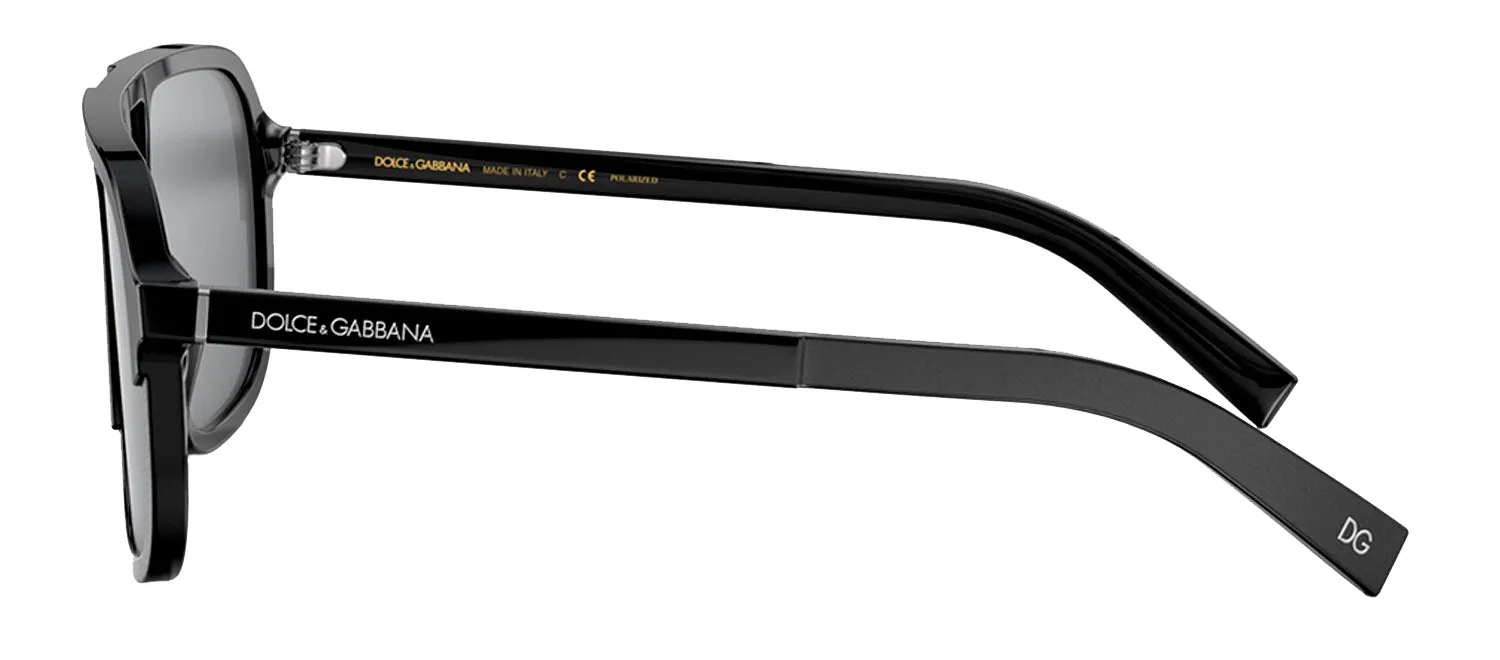 Dolce & Gabbana DG 4354 193481 Square Plastic Black Sunglasses with Grey Polarized Lens sold by Gaffos product image thumbnail 3