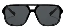 Dolce & Gabbana DG 4354 193481 Square Plastic Black Sunglasses with Grey Polarized Lens sold by Gaffos