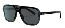 Dolce & Gabbana DG 4354 193481 Square Plastic Black Sunglasses with Grey Polarized Lens sold by Gaffos
