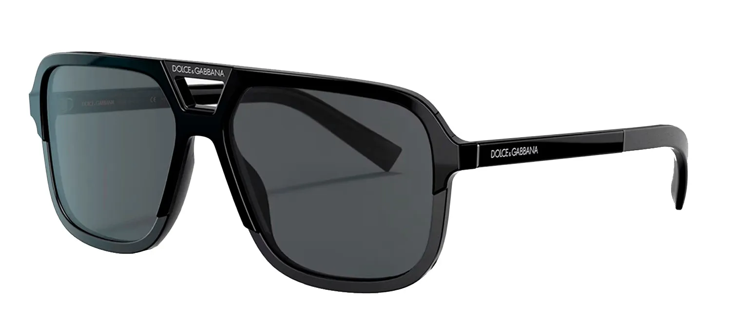 Dolce & Gabbana DG 4354 193481 Square Plastic Black Sunglasses with Grey Polarized Lens sold by Gaffos product image thumbnail 2