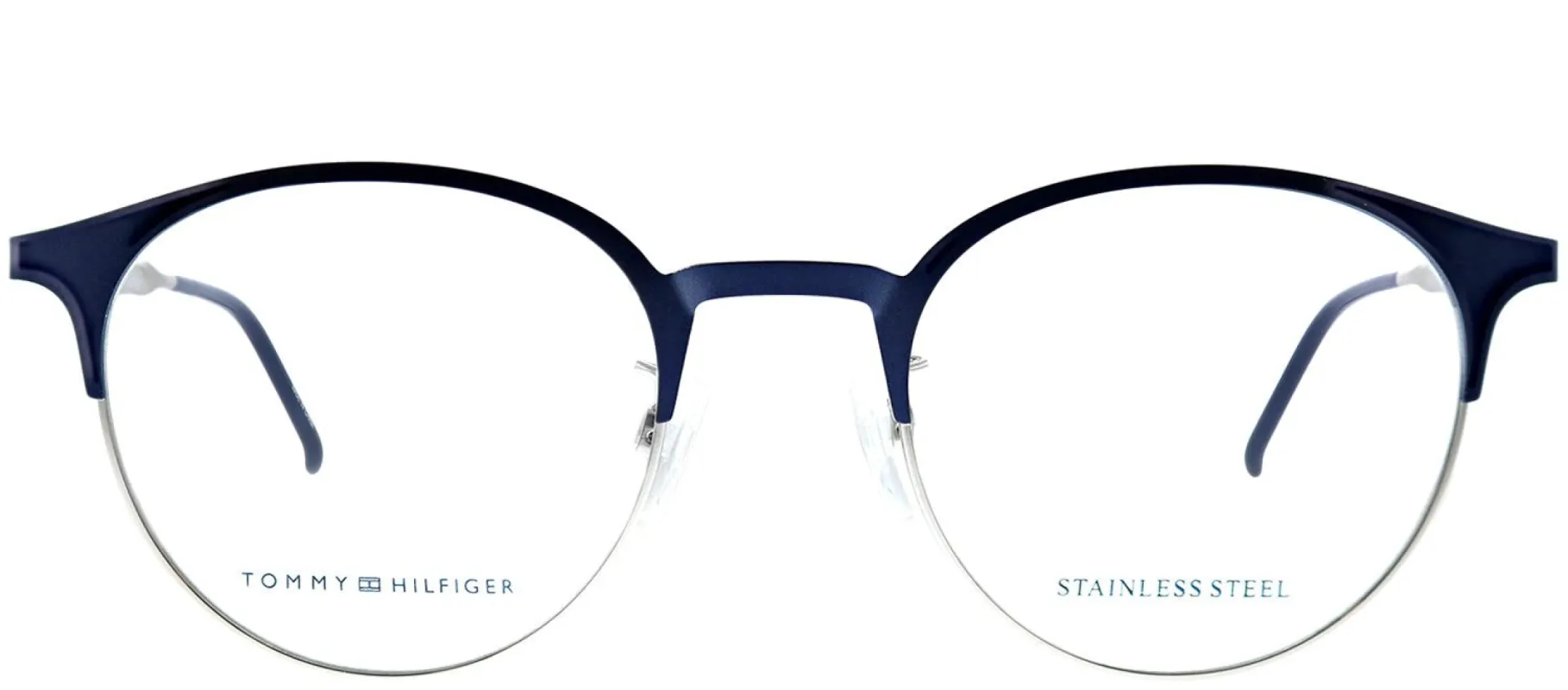 Tommy Hilfiger TH 1622G ECJ Oval Metal Blue Eyeglasses with Demo Lens made by Gaffos