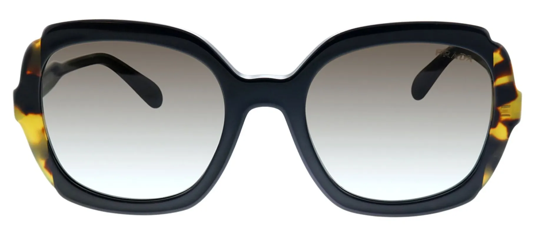 Prada PR 16US 3890A7 Square Plastic Black Sunglasses with Grey Gradient Lens sold by Gaffos