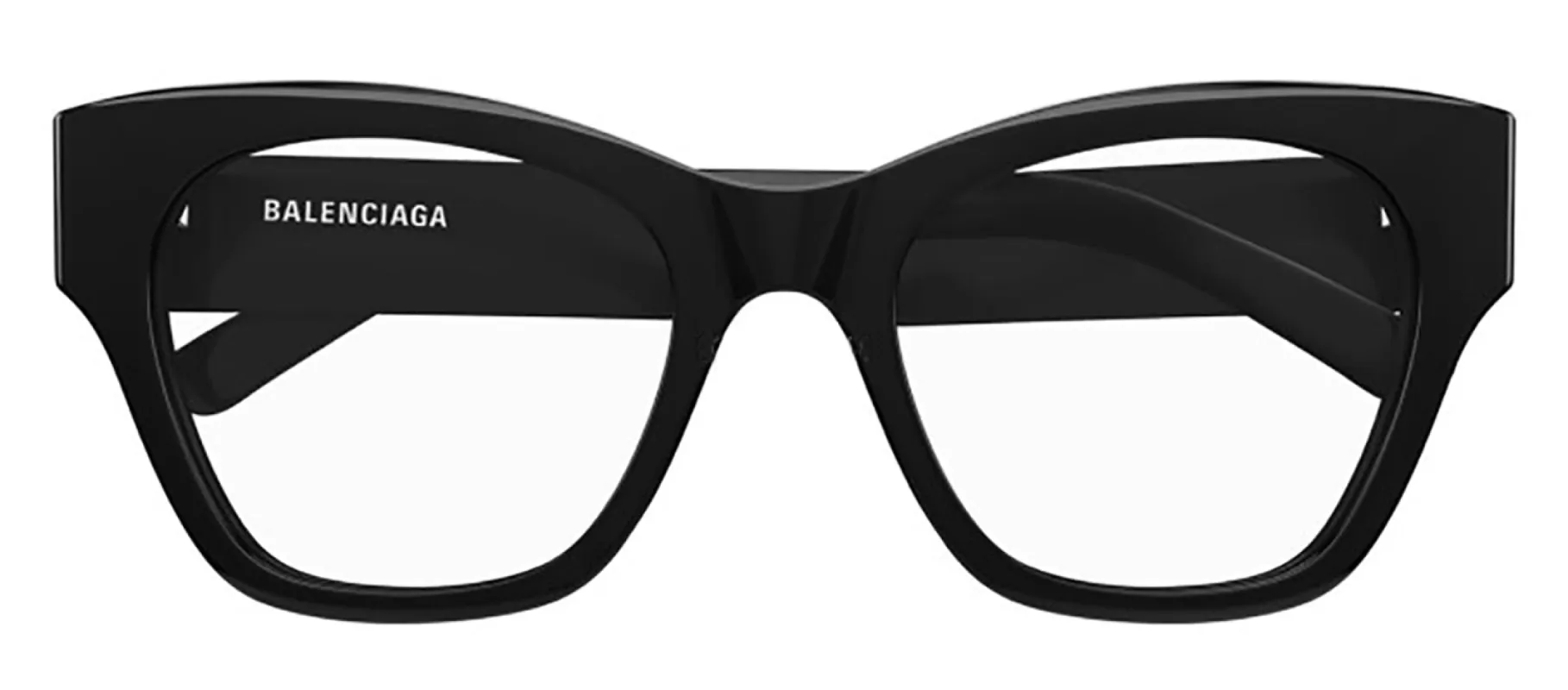 Balenciaga EVERYDAY BB 0263O 001 Cat-Eye Plastic Black Eyeglasses with Logo Stamped Demo Lenses sold by Gaffos