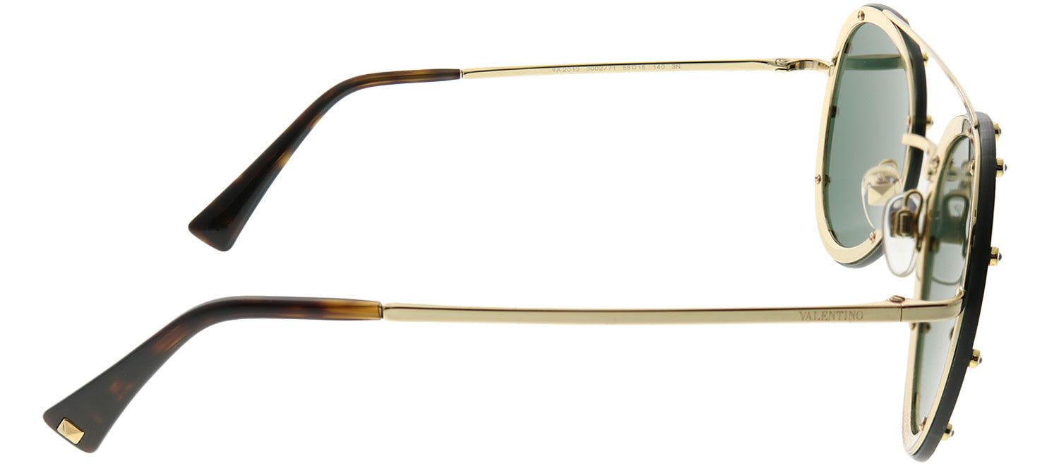 Valentino VA 2013 300271 Aviator Metal Gold Sunglasses with Smoke Green Lens sold by Gaffos product image thumbnail 3