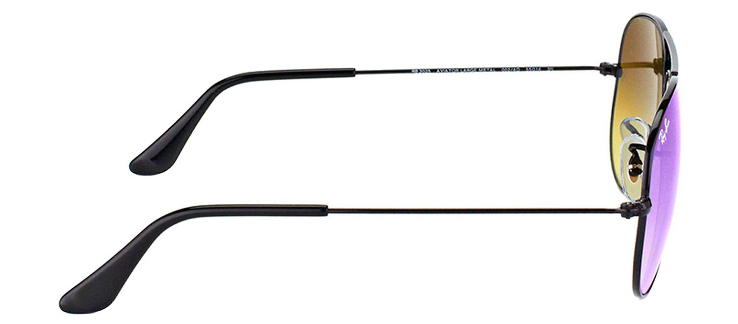 Ray-Ban RB 3025 002/4O Aviator Metal Black Sunglasses with Blue Gradient Mirror Lens sold by Gaffos product image thumbnail 3