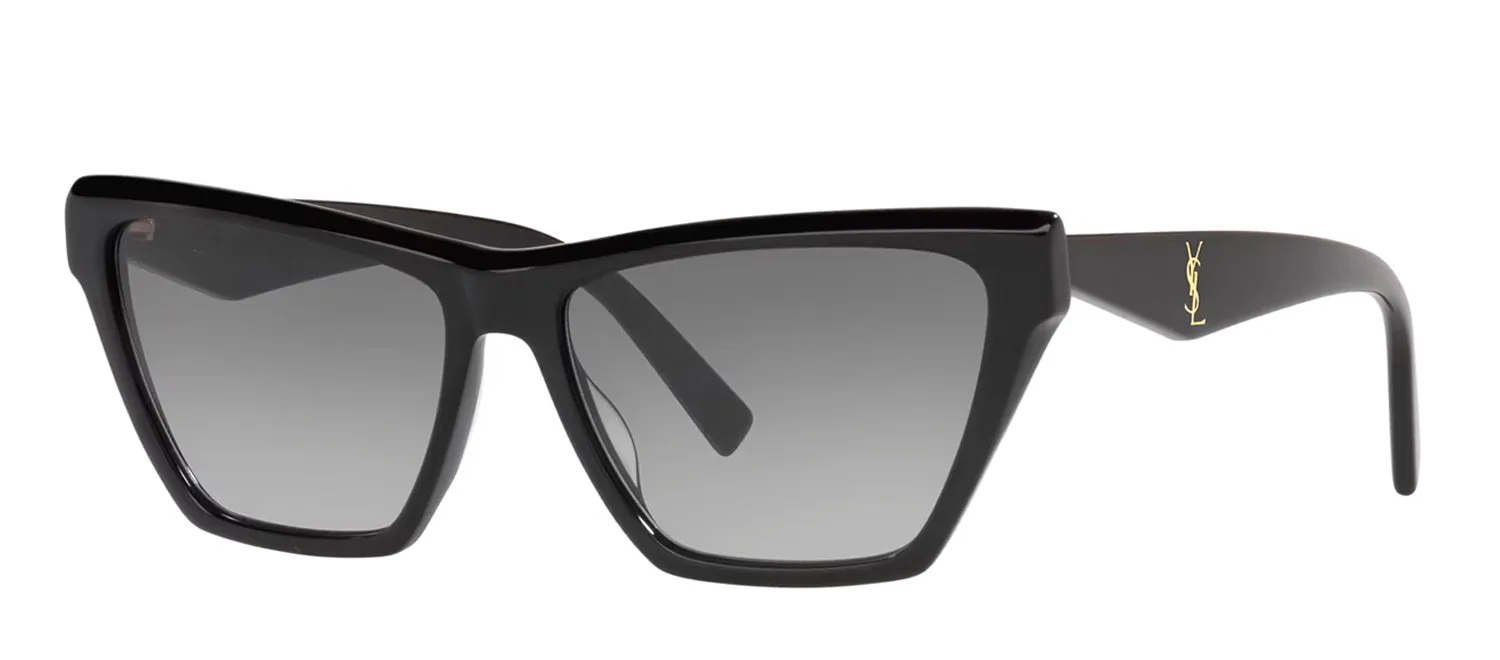 Saint Laurent SL M103 1 Cat-Eye Plastic Black Sunglasses with Grey Gradient Lens sold by Gaffos
