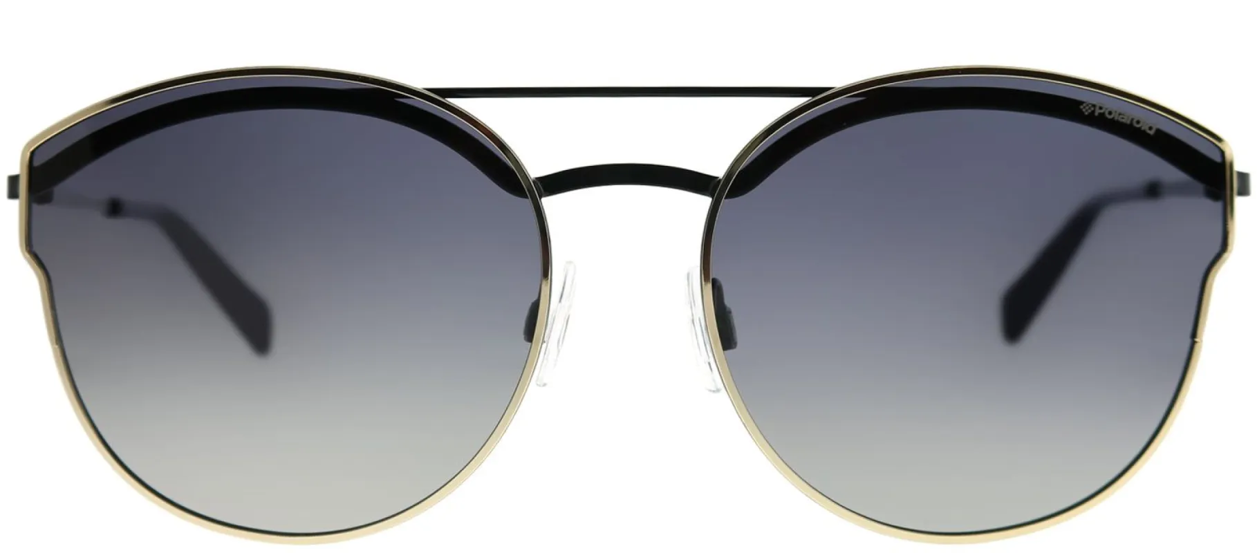 Polaroid PLD 4057/S J5G WJ Round Metal Gold Sunglasses with Grey Gradient Polarized Lens made by Gaffos