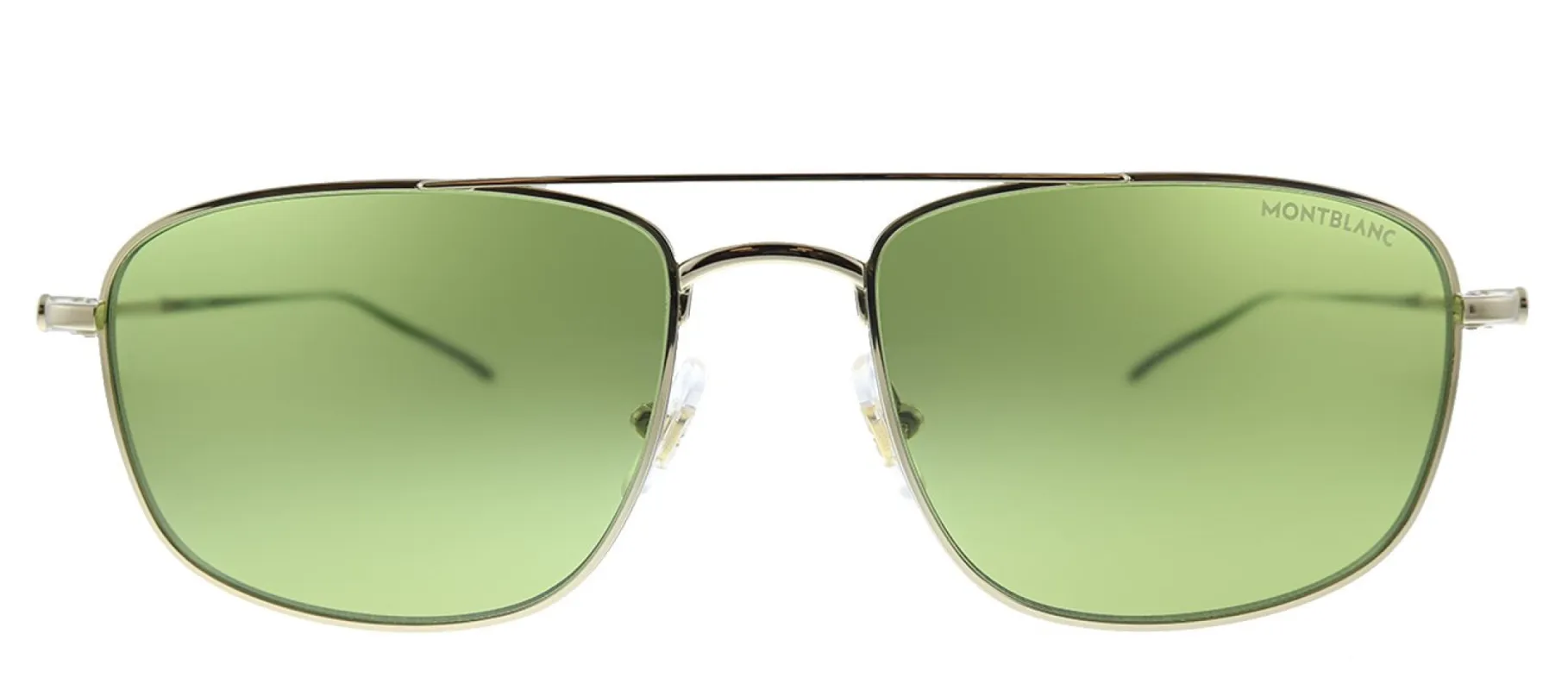MontBlanc MB 0127S 003 Square Metal Gold Sunglasses with Green Lens sold by Gaffos