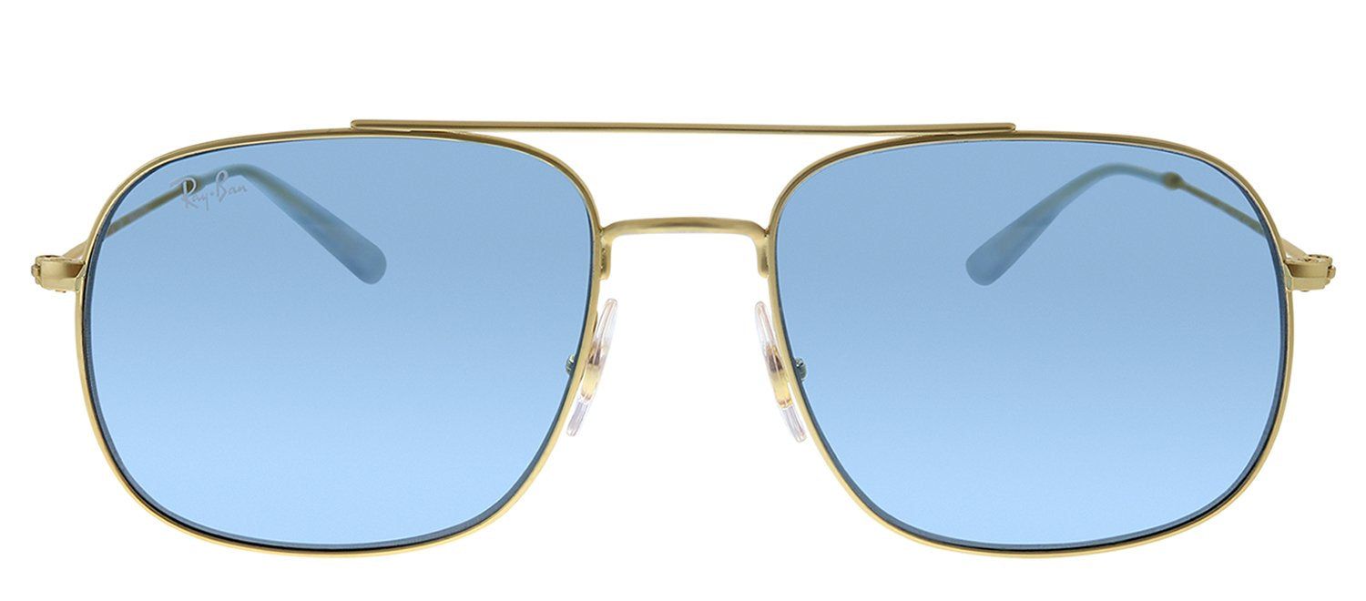 Ray-Ban RB 3595 901380 Pilot Metal Gold Sunglasses with Blue Lens sold by Gaffos