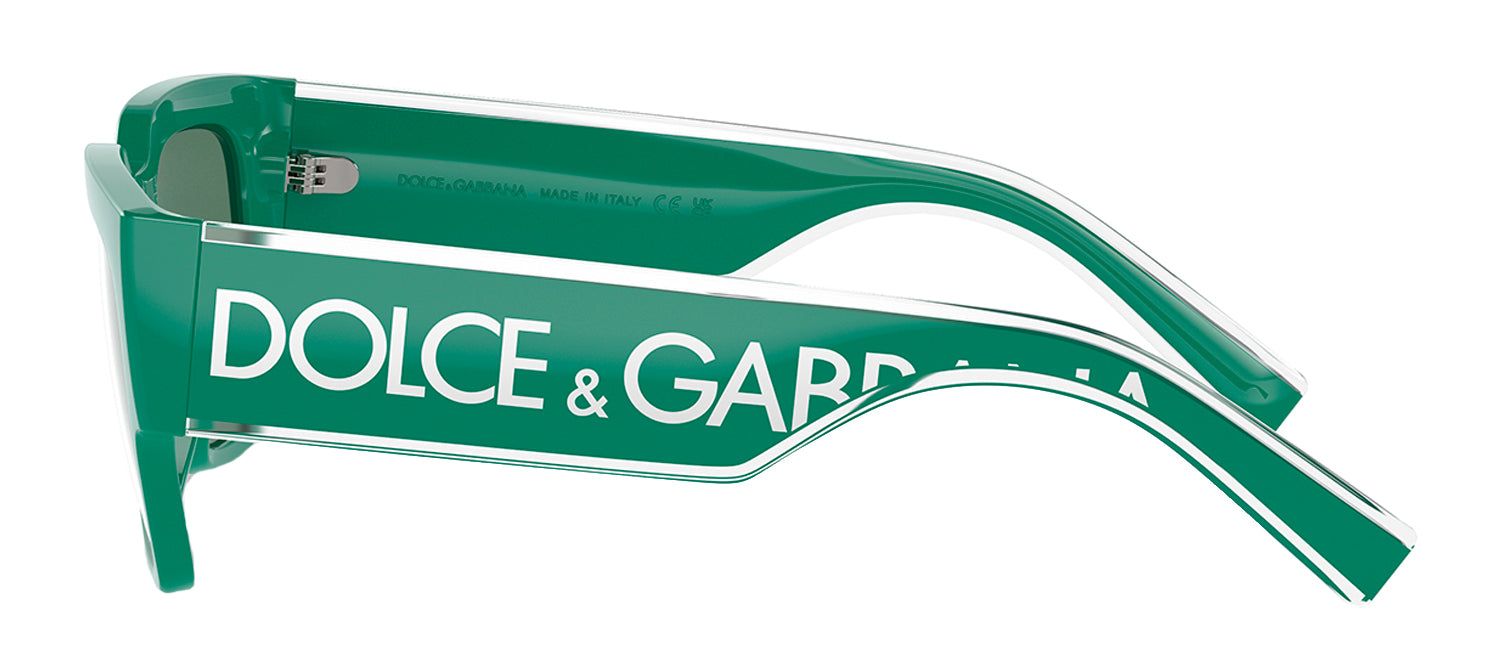 Dolce & Gabbana DG 6184 331182 Square Plastic Green Sunglasses with Green Mirror Lens sold by Gaffos product image thumbnail 3