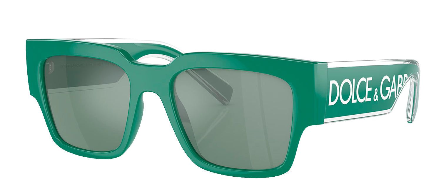 Dolce & Gabbana DG 6184 331182 Square Plastic Green Sunglasses with Green Mirror Lens sold by Gaffos product image thumbnail 2