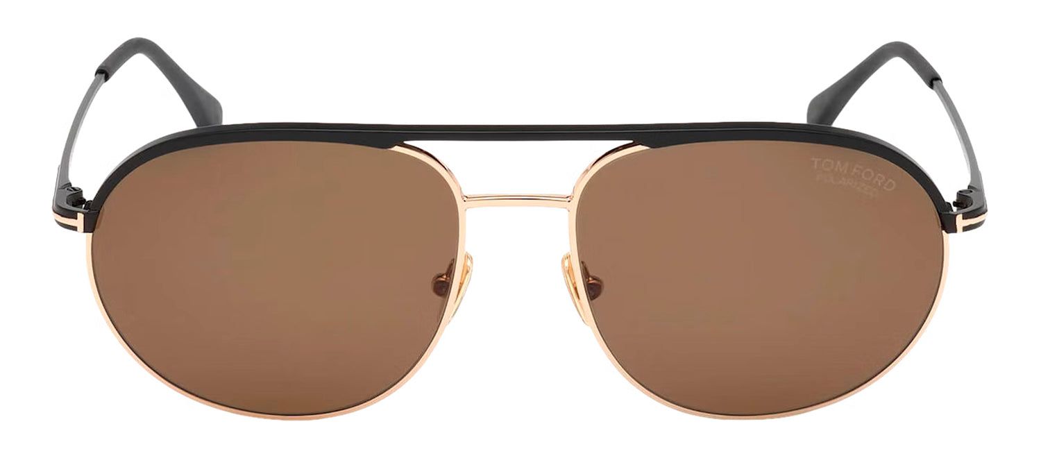 Tom Ford FT 772 02H Pilot Metal Black Sunglasses with Brown Polarized Lens sold by Gaffos