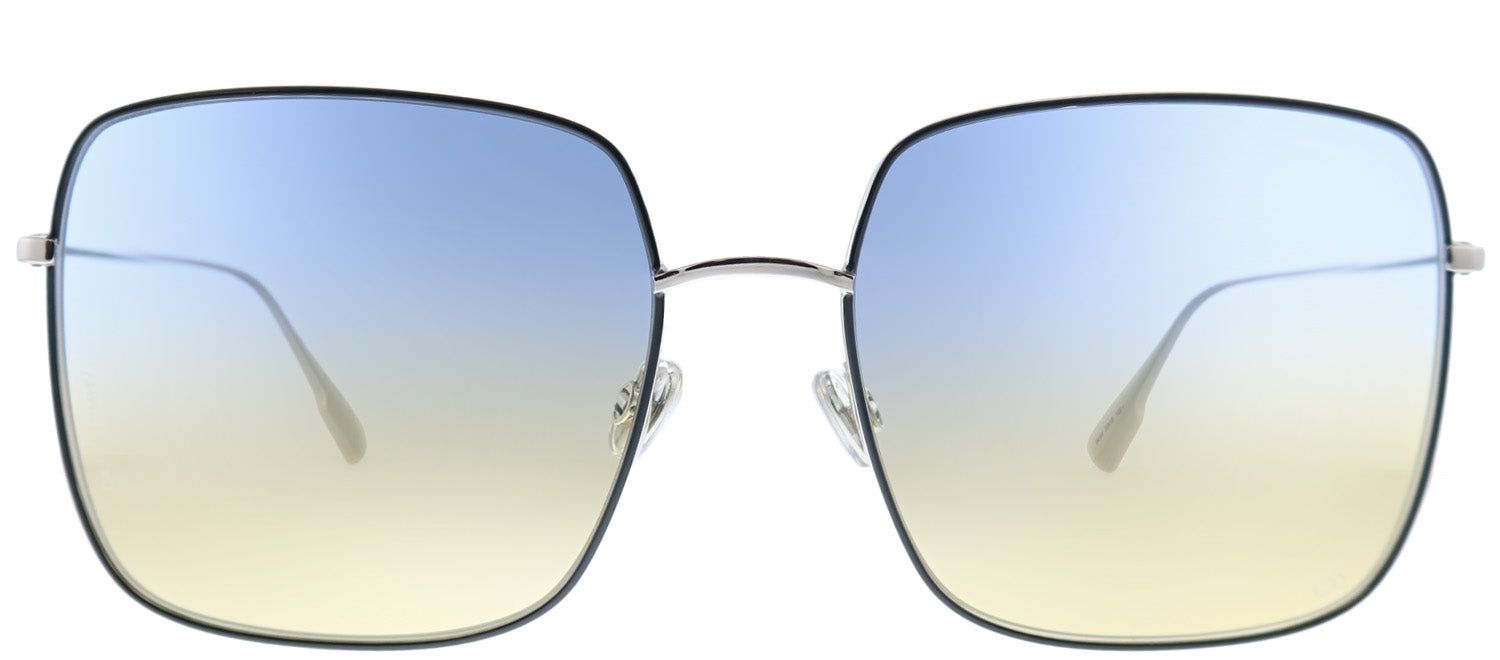Dior CD Stellaire1 84J 84 Square Metal Black Sunglasses with Blue Brown Gradient Lens sold by Gaffos