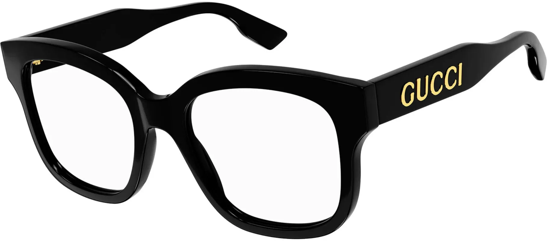 Gucci GG 1155O 001 Square Plastic Black Eyeglasses with Logo Stamped Demo Lenses sold by Gaffos