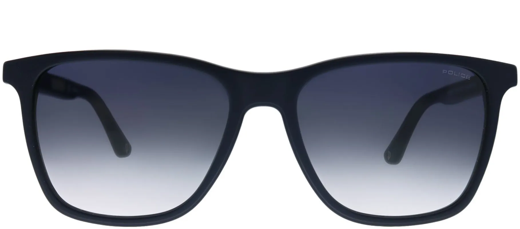 Police SPL 872 D82M Rectangle Plastic Blue Sunglasses with Grey Gradient Lens made by Gaffos