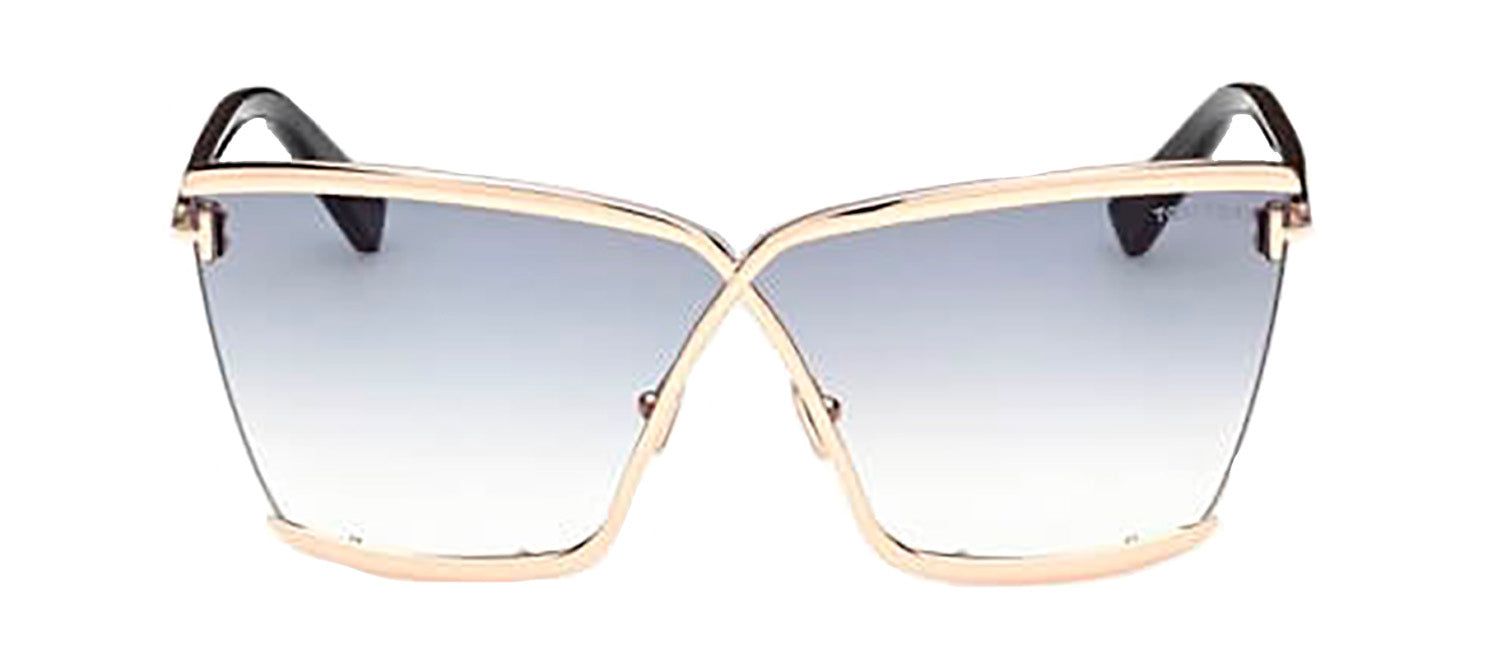 Tom Ford Elle-02 TF 936 28B Square Metal Gold Sunglasses with Brown Gradient Lens sold by Gaffos