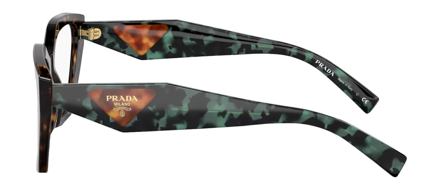 Prada PR 09YV 2AU1O1 Fashion Plastic Tortoise Eyeglasses with Logo Stamped Demo Lenses sold by Gaffos product image thumbnail 3