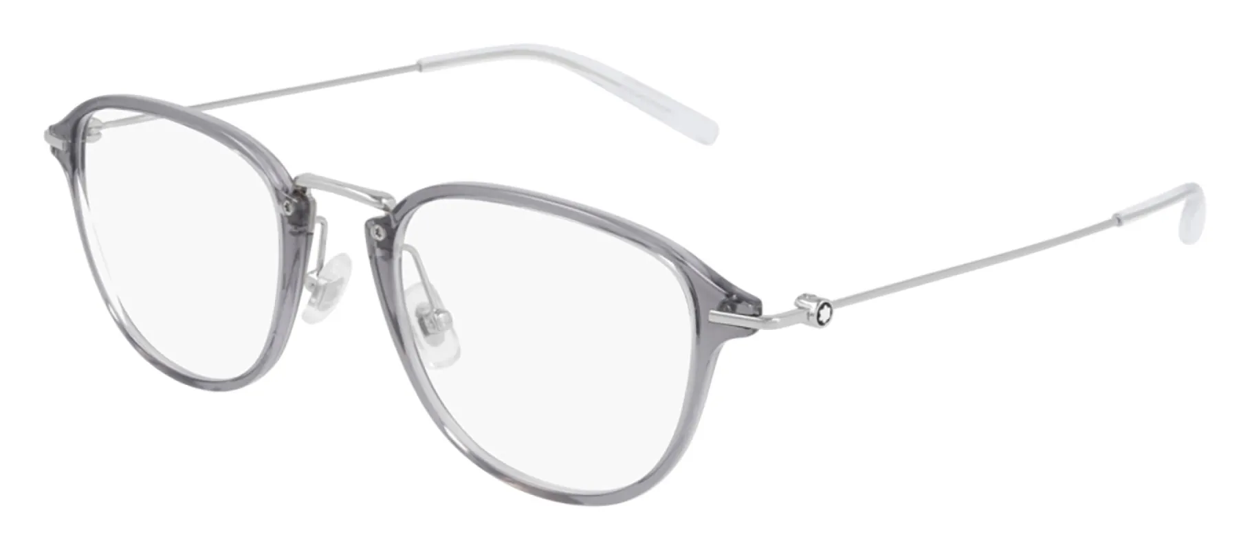Montblanc MB 0155O 004 Round Metal Silver Eyeglasses with Demo Lens sold by Gaffos
