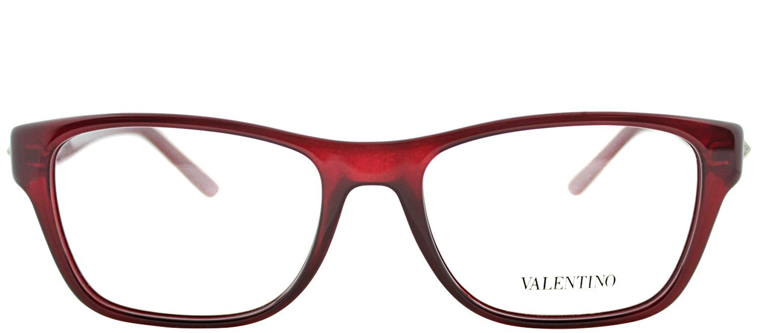 Valentino VL 2696R 640 Rectangle Plastic Burgundy/ Red Eyeglasses with Demo Lens sold by Gaffos
