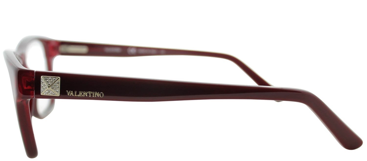 Valentino VL 2696R 640 Rectangle Plastic Burgundy/ Red Eyeglasses with Demo Lens sold by Gaffos product image thumbnail 3