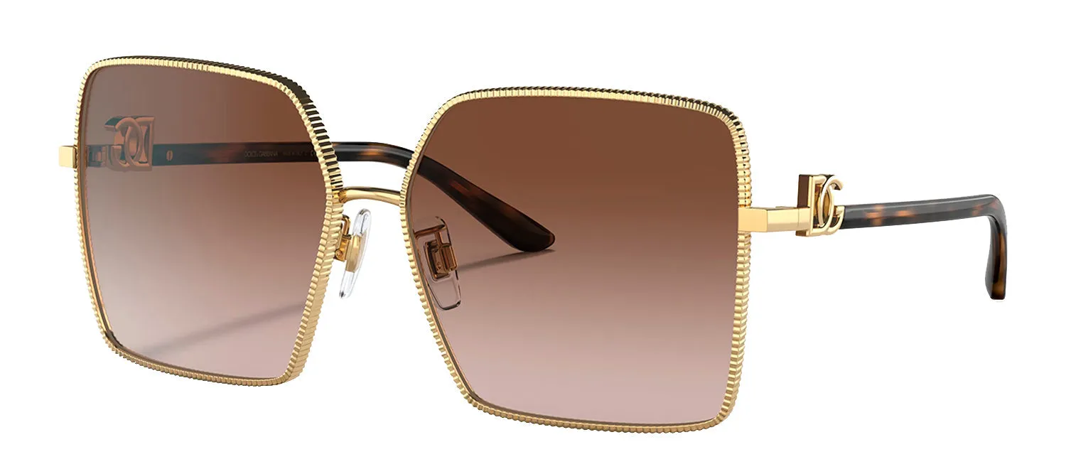 Dolce & Gabbana DG 2279 02/13 Square Metal Gold Sunglasses with Brown Gradient Lens sold by Gaffos product image thumbnail 2
