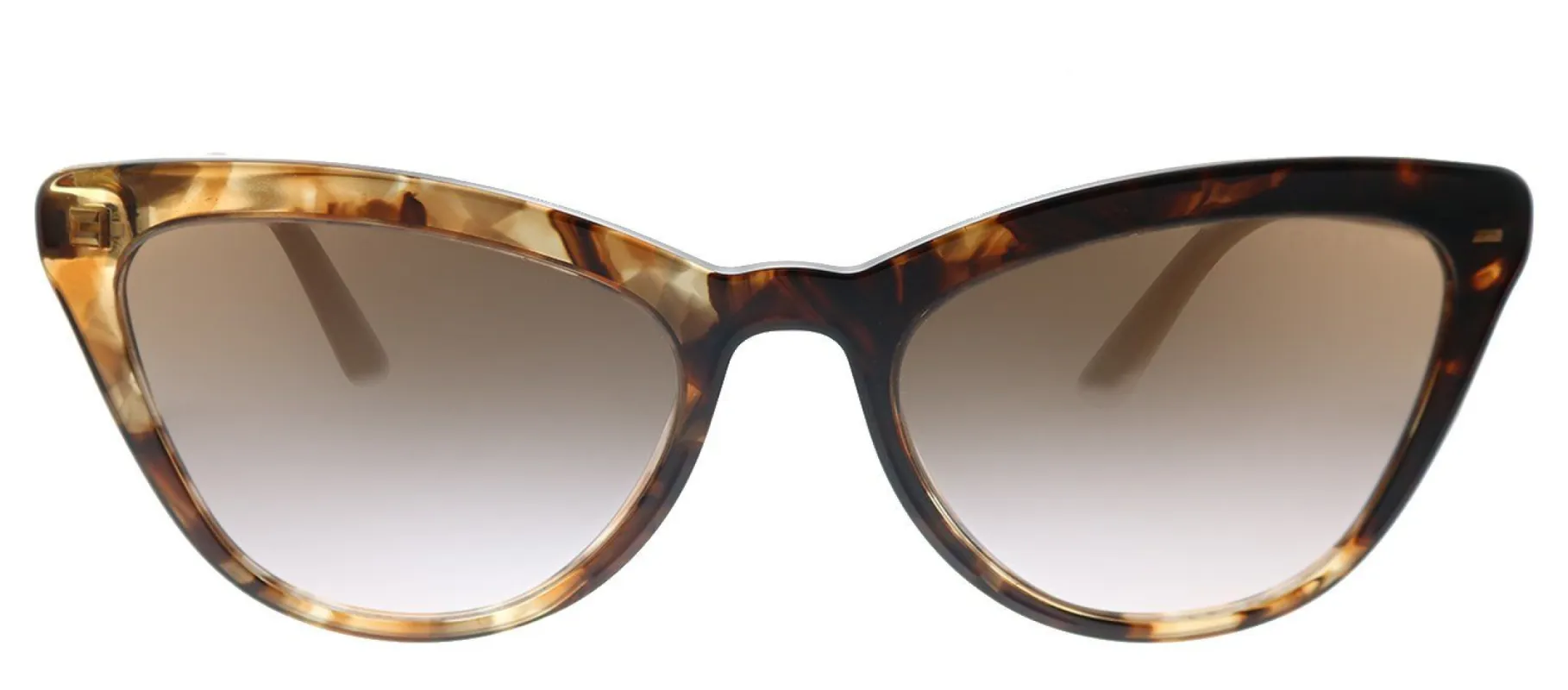 Prada PR 01VS 07R0A6 Cat-Eye Plastic Caramel Tortoise Sunglasses with Brown Gradient Lens sold by Gaffos