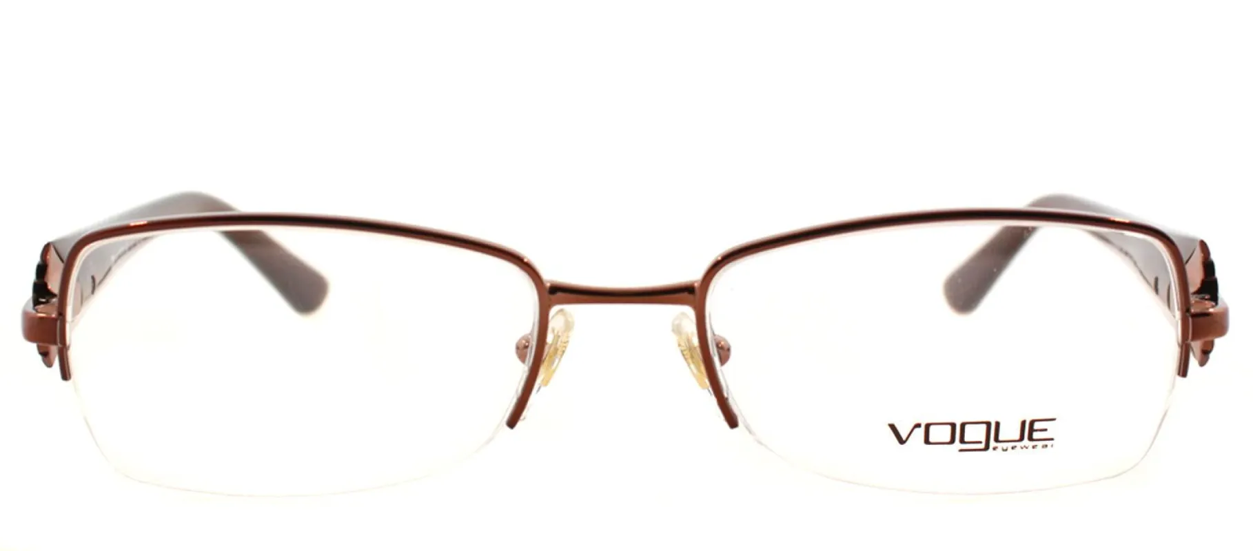 Vogue Eyewear VO 3864B 811 Semi-Rimless Metal Black Eyeglasses with Demo Lens sold by Gaffos