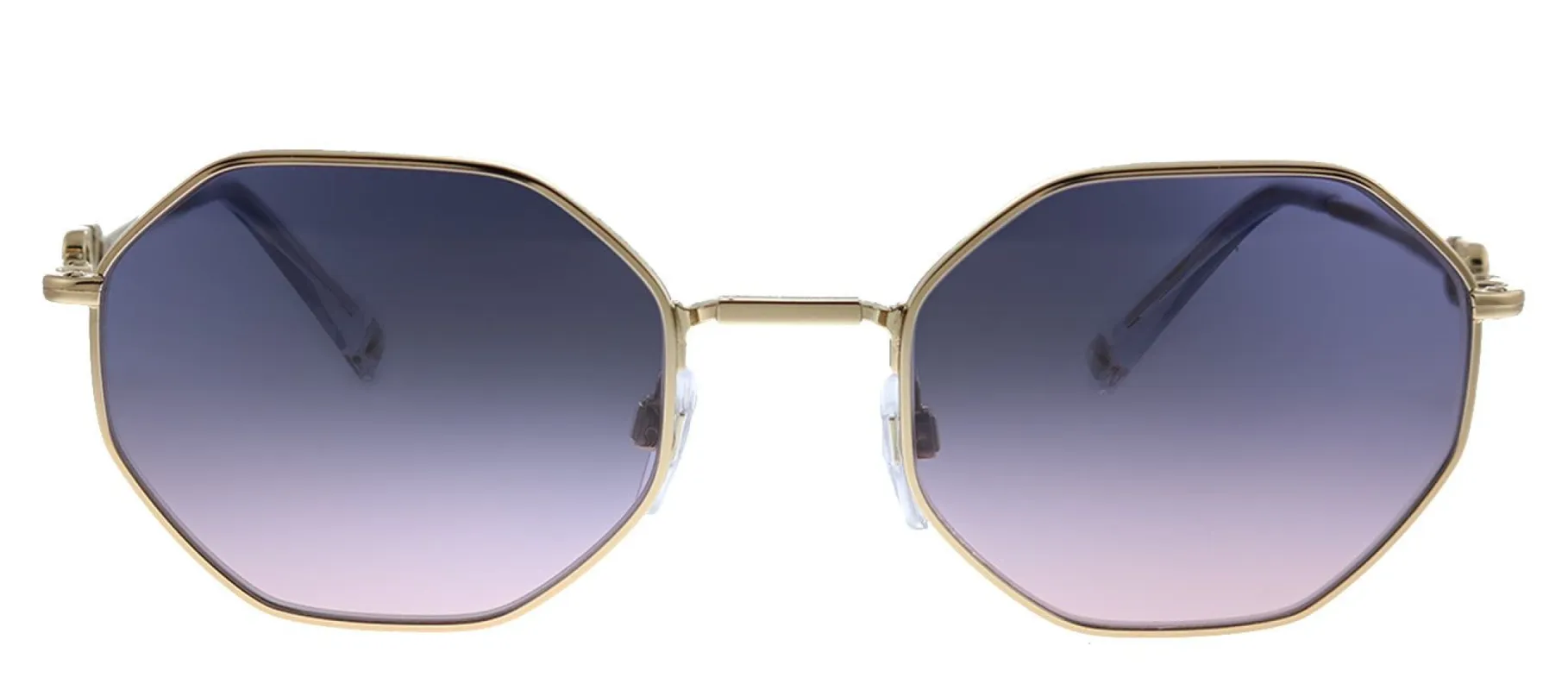 Valentino VA 2040 3004I6 Geometric Metal Gold Sunglasses with Pink Gradient Lens sold by Gaffos
