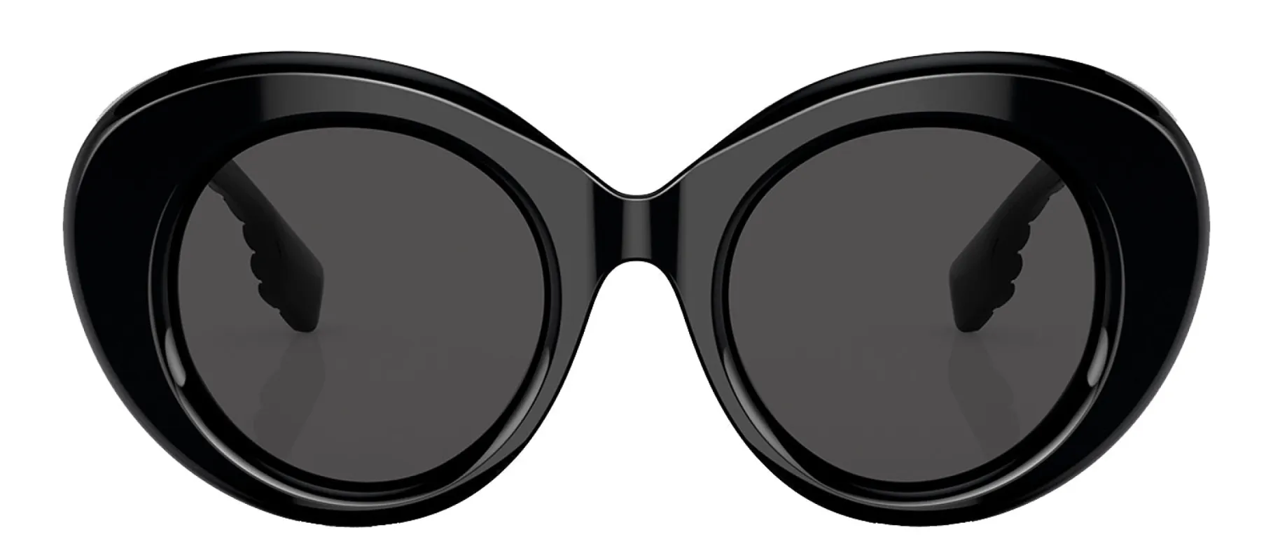 Burberry MARGOT BE 4370U 300187 Round Plastic Black Sunglasses with Grey Lens sold by Gaffos