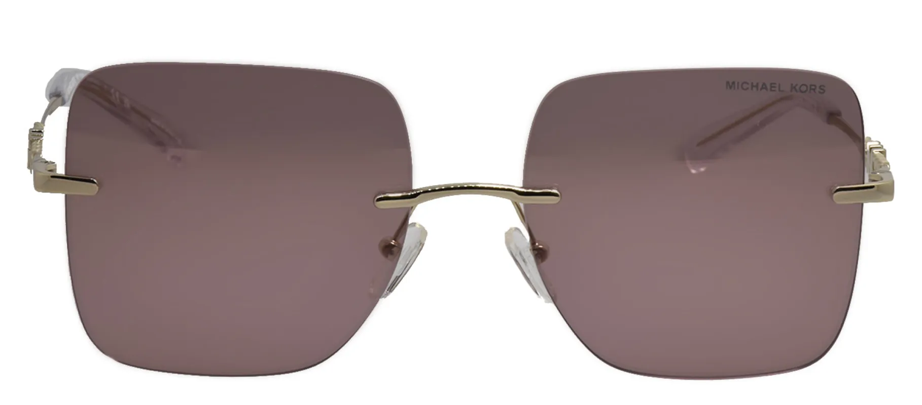 Michael Kors QUEBEC MK 1150 1014VS Square Metal Pink Sunglasses with Pink Lens sold by Gaffos