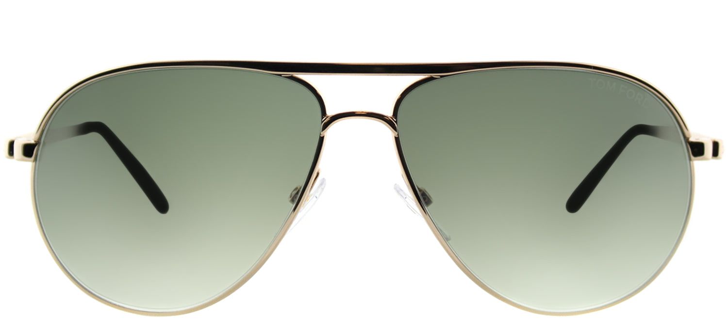 Tom Ford TF 144 28P Aviator Metal Gold Sunglasses with Green Gradient Lens sold by Gaffos