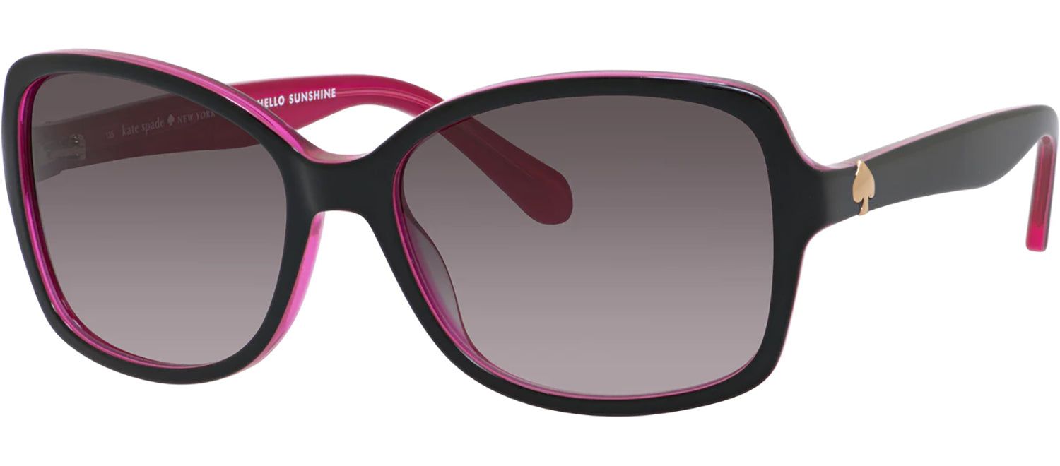 Kate Spade KS Ayleen S27_N6 Rectangle Plastic Black Sunglasses with Grey Lens sold by Gaffos