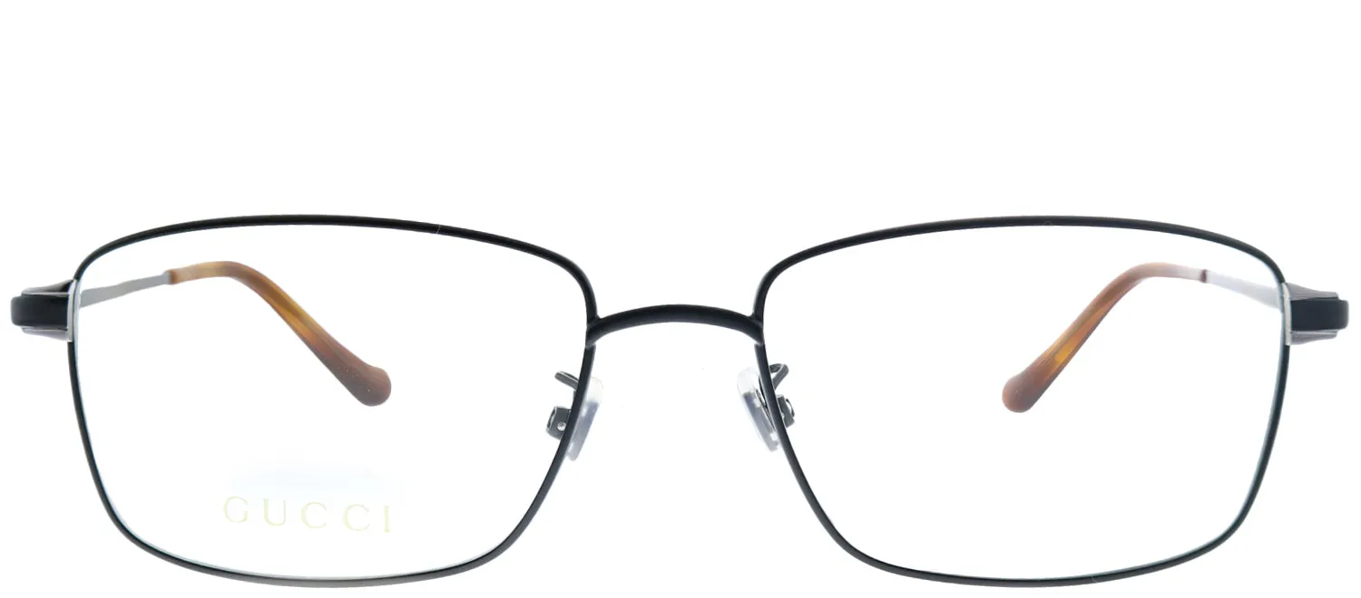 Gucci GG 0576OK 004 Rectangle Metal Black Eyeglasses with Demo Lens sold by Gaffos