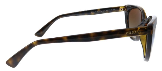 Prada PR 17VS 2AU6S1 Cat-Eye Plastic Havana Sunglasses with Brown Lens sold by Gaffos