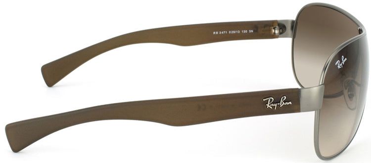 Ray-Ban RB 3471 029/13 Shield Plastic Ruthenium/ Gunmetal Sunglasses with Brown Gradient Lens sold by Gaffos product image thumbnail 3