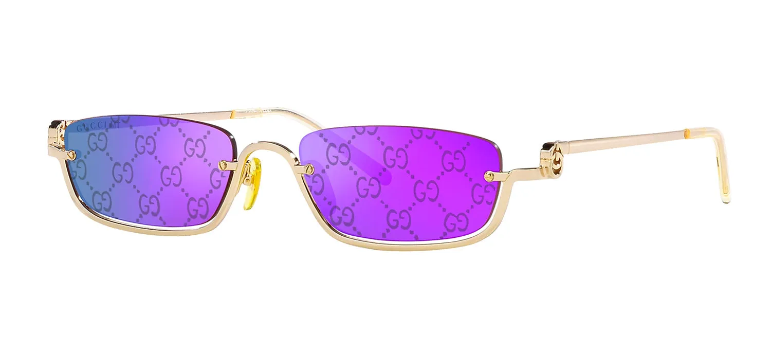 Gucci GG 1278S 005 Semi-Rimless Metal Gold Sunglasses with Purple Lens sold by Gaffos product image thumbnail 2