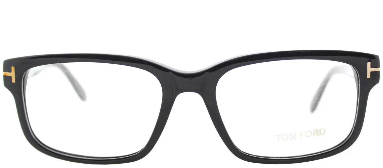 Tom Ford FT 5313 001 Rectangle Plastic Black Eyeglasses with Demo Lens sold by Gaffos