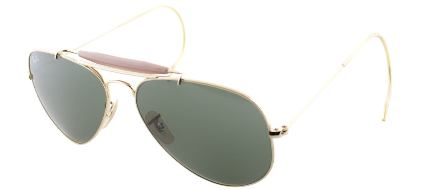 Ray-Ban RB 3030 L0216 Aviator Metal Gold Sunglasses with Green Lens sold by Gaffos product image thumbnail 2