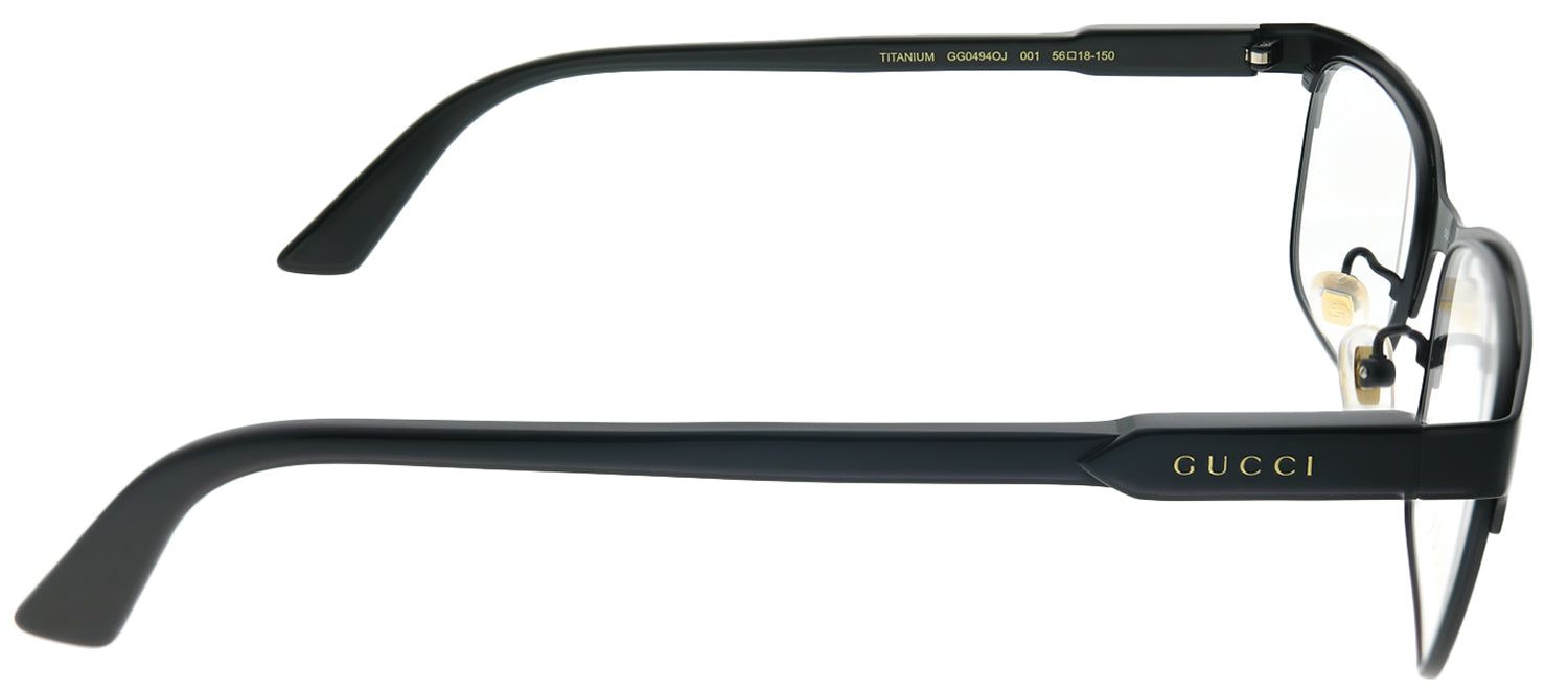 Gucci GG 0494OJ 001 Rectangle Metal Black Eyeglasses with Demo Lens sold by Gaffos product image thumbnail 3
