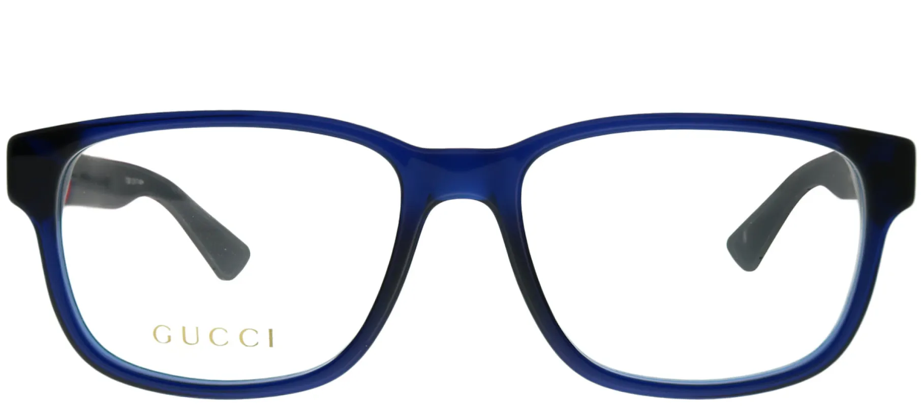 Gucci GG 0011O 004 Square Acetate Blue Eyeglasses with Demo Lens sold by Gaffos