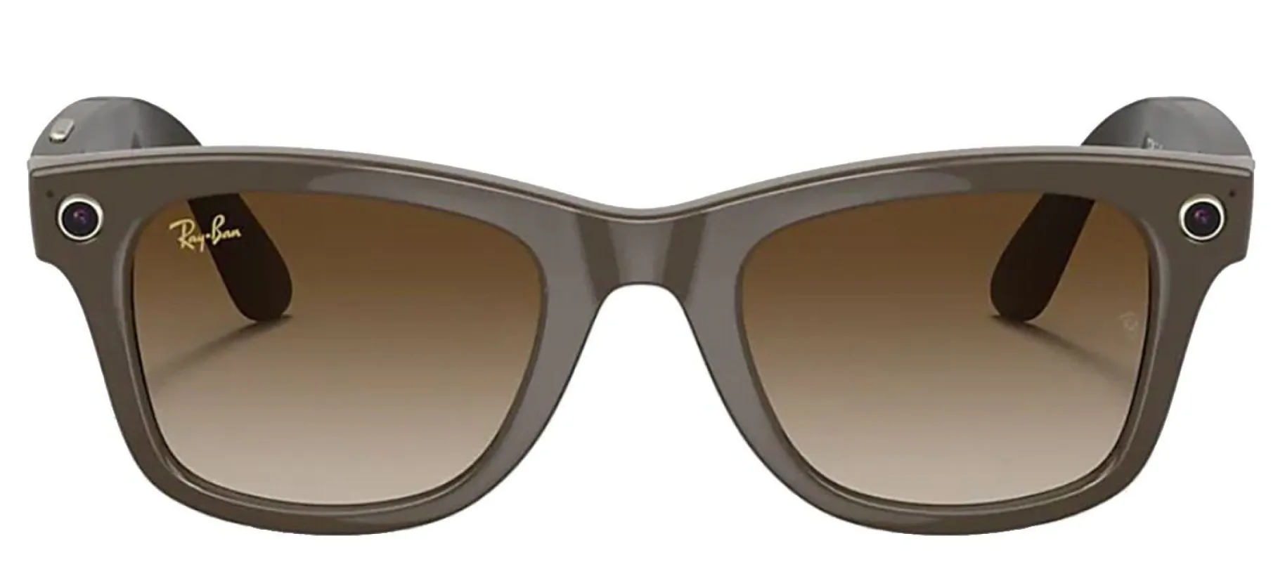 Ray-Ban Stories Facebook Smart Glasses RW 4002 SHBR Wayfarer Plastic Brown Sunglasses with Brown Gradient Lens made by Gaffos