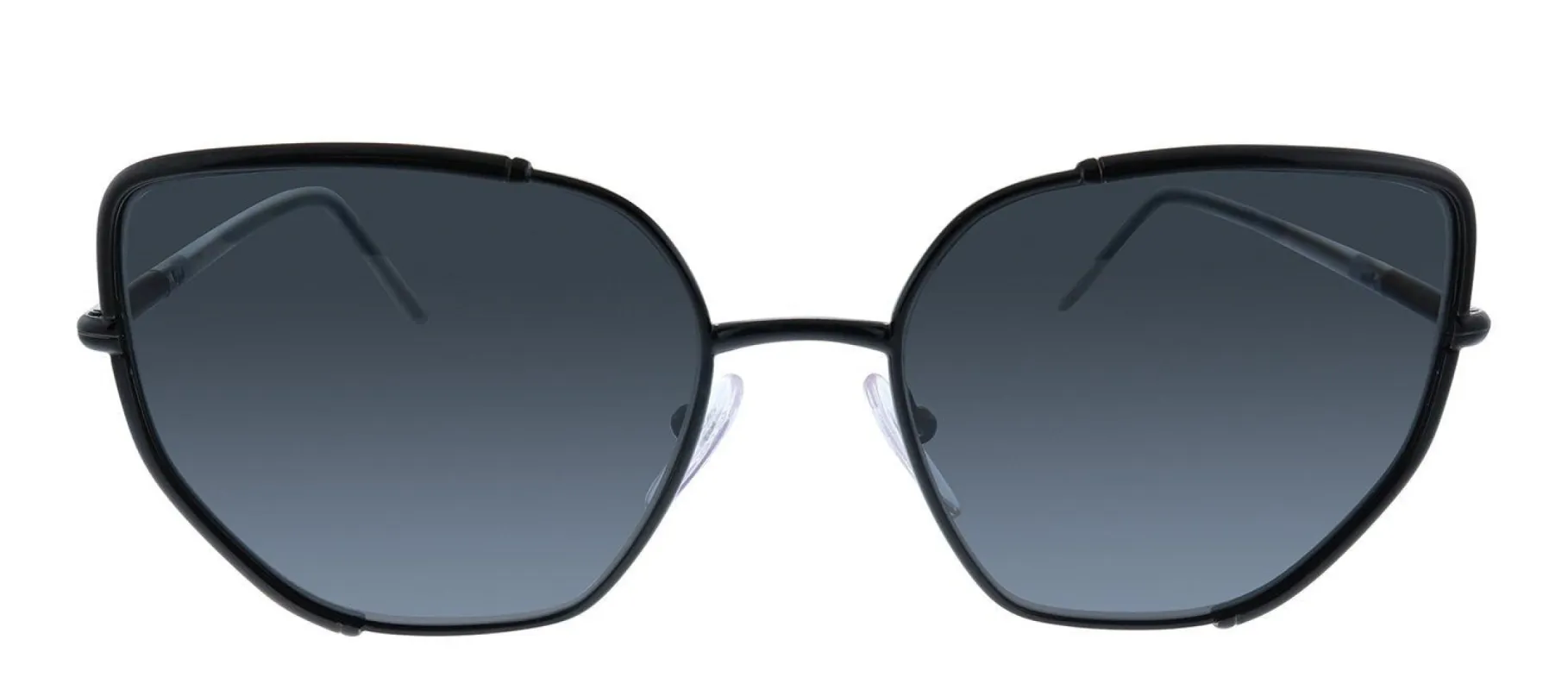 Prada PR 50WS 1AB5Z1 Geometric Metal Black Sunglasses with Grey Lens sold by Gaffos