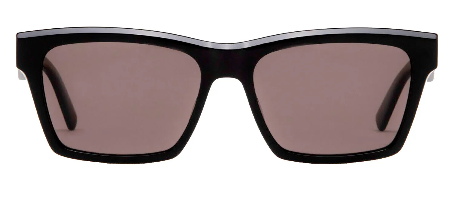 Saint Laurent SL M104 4 Rectangle Plastic Black Sunglasses with Grey Polarized Lens sold by Gaffos
